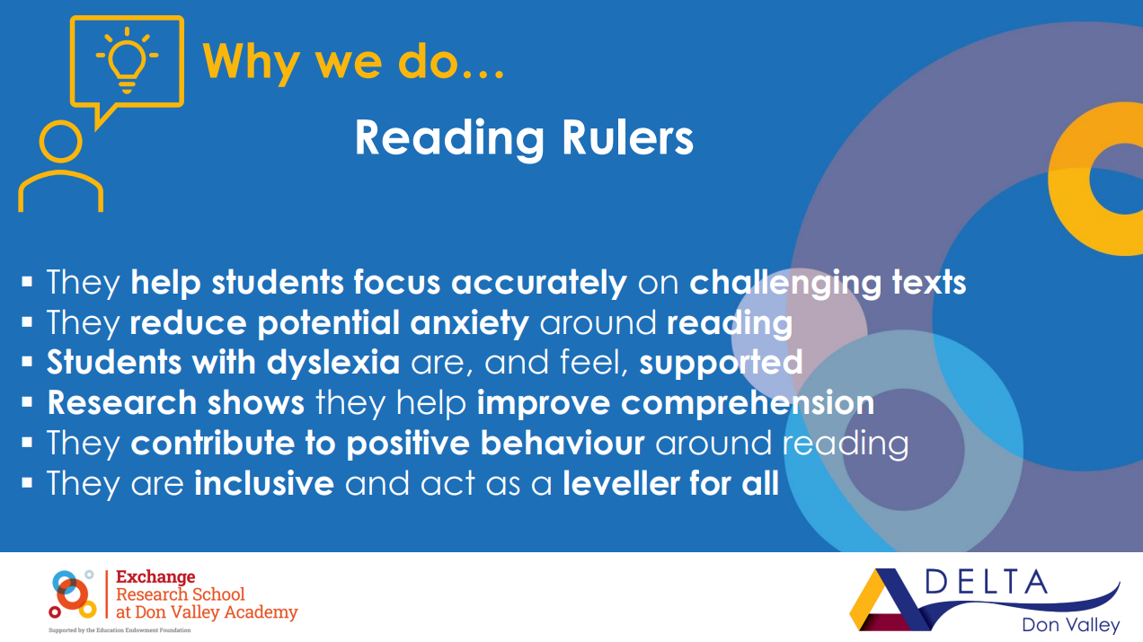 Why we do... Reading Rulers - Don Valley Academy